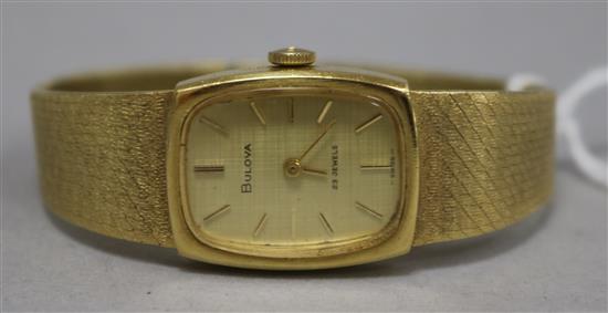 A Bulova ladies 18ct gold wristwatch